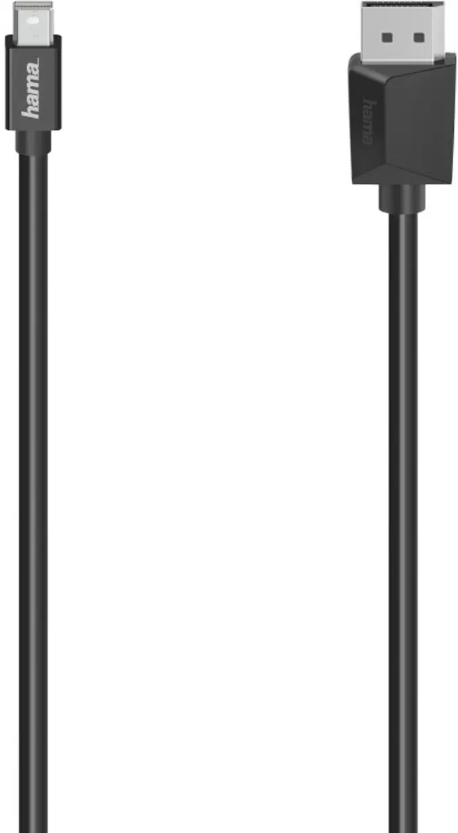 Hama Mini-DP naar DisplayPort Kabel 1,5m - Zwart