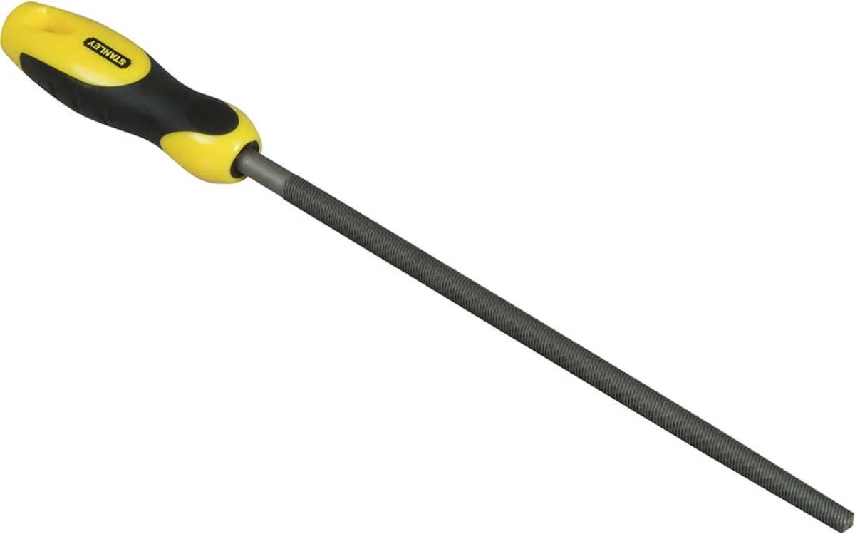 Stanley Ronde Vijl Halfzoet 200mm - Geel
