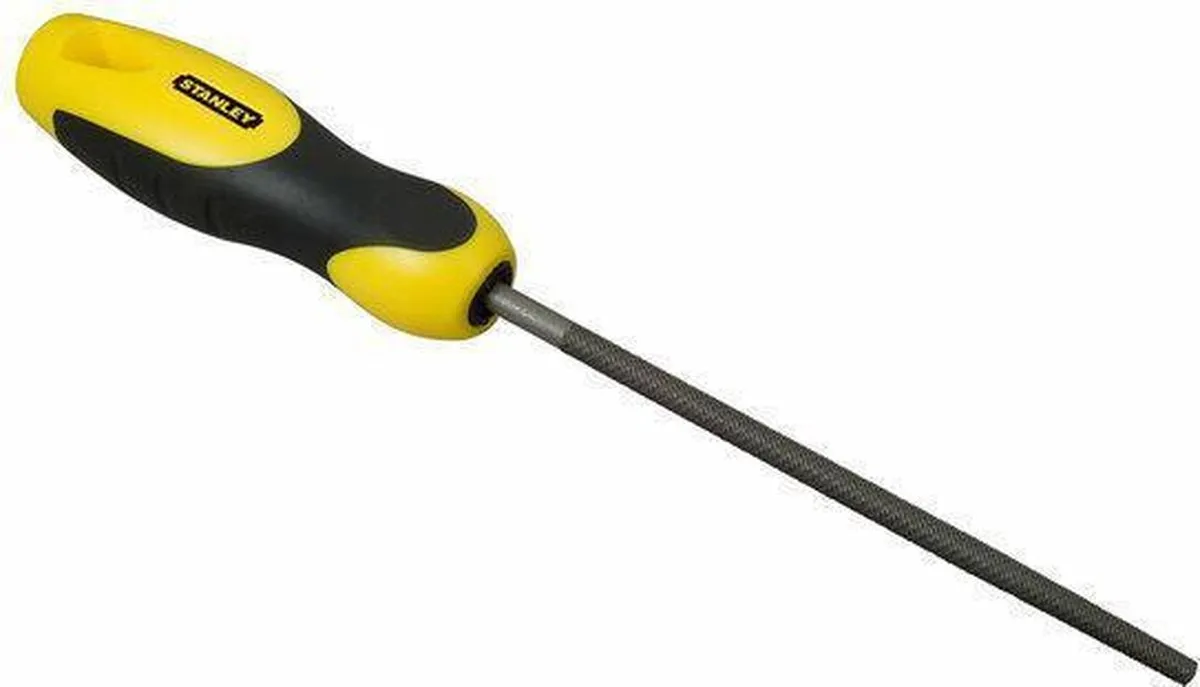 Stanley Ronde Vijl Halfzoet 200mm - Geel