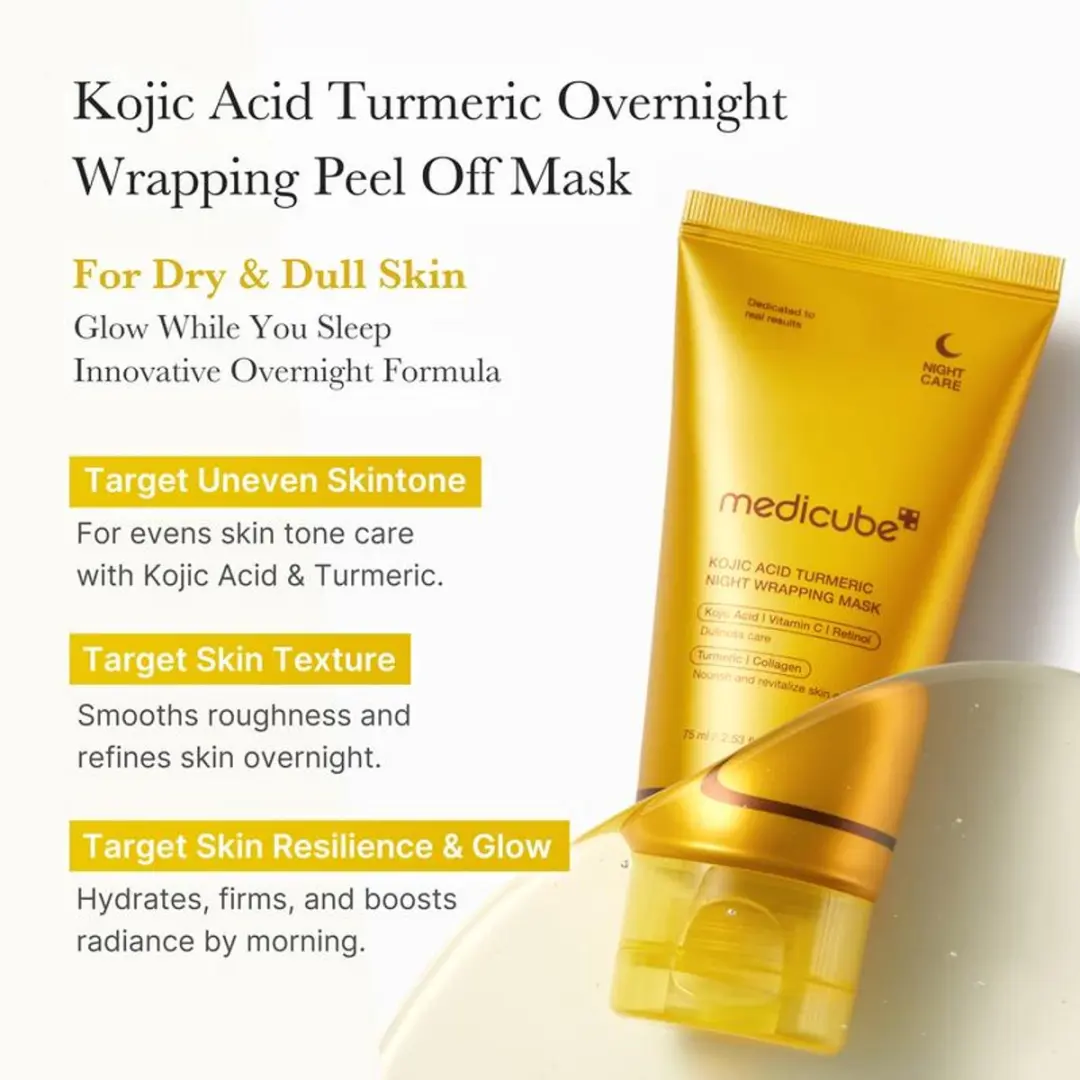 Medicube Kojic Acid Turmeric Nachtmasker 75ml - Geel