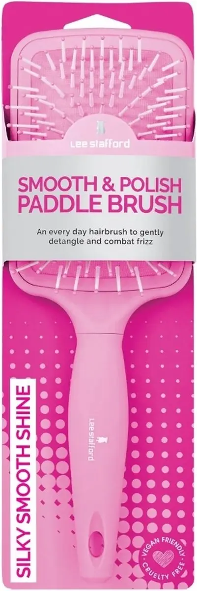 Lee Stafford Smooth & Polish Paddle Brush - Roze