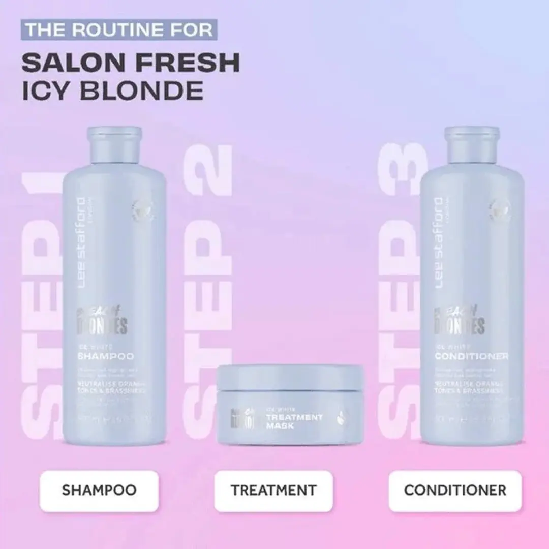 Lee Stafford Bleach Blondes Ice White Toning Shampoo 250ml