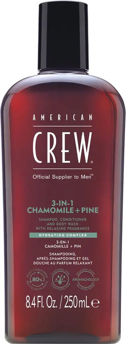 American Crew 3-in-1 Shampoo Conditioner Bodywash Chamomile & Pine 1000ml