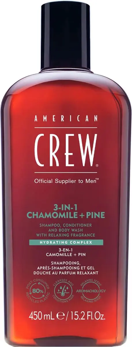 American Crew 3-in-1 Shampoo Conditioner Bodywash Chamomile & Pine 1000ml