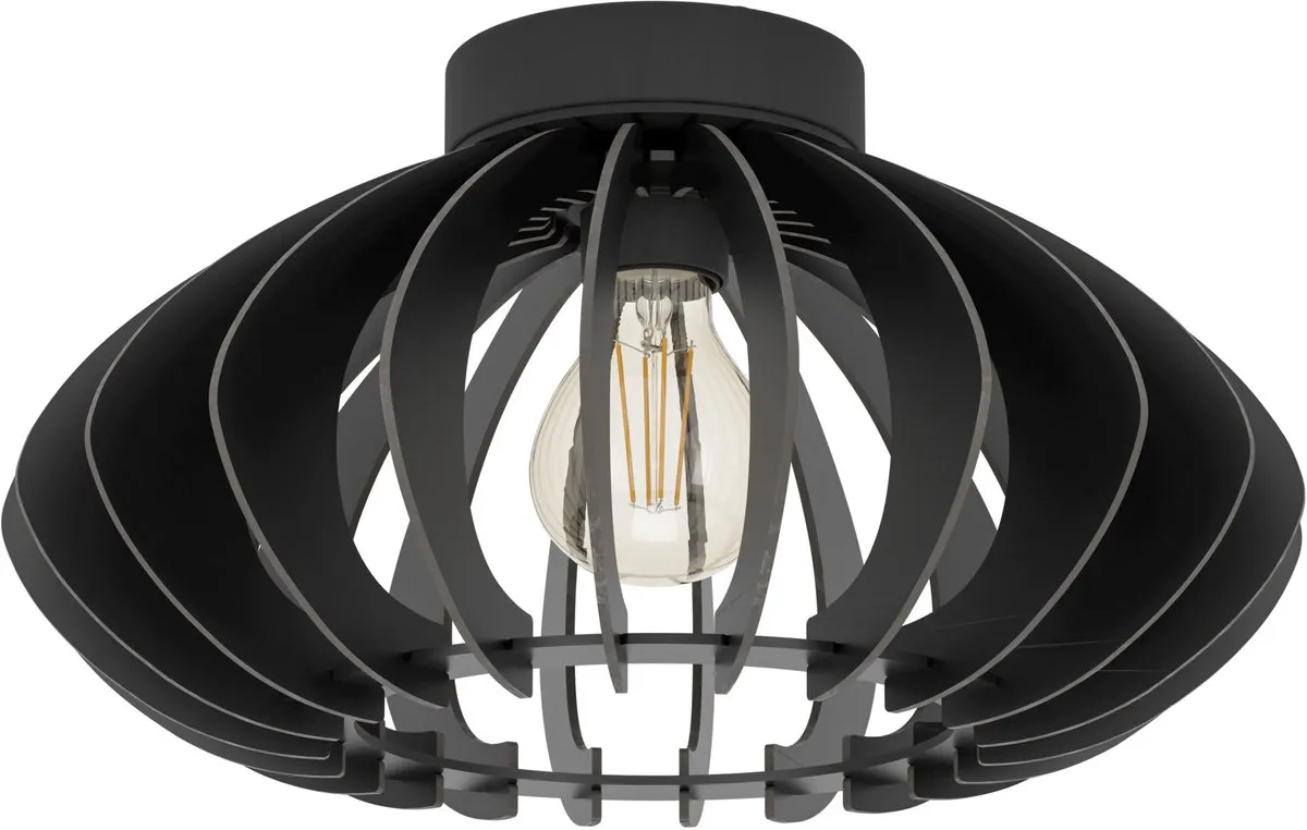 Eglo Cossano 3 Plafondlamp E27 - Ø38cm - Zwart