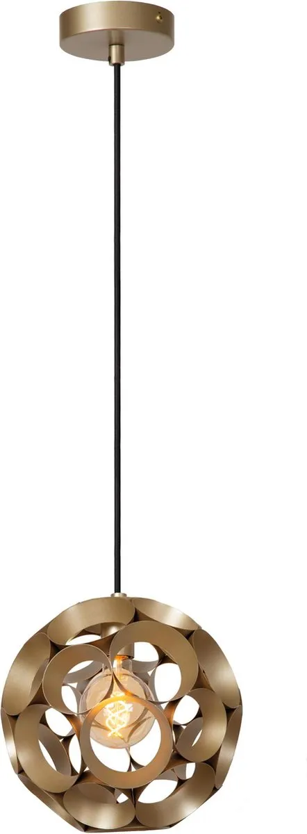 Lucide HANNELORE Hanglamp Ø30cm - Mat Goud/Messing