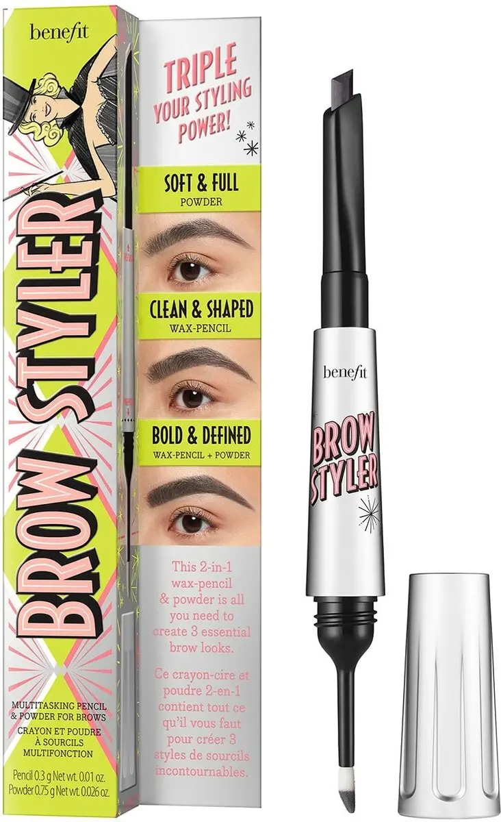 Benefit Brow Styler Multitasking Pencil & Powder Warm Deep Brown