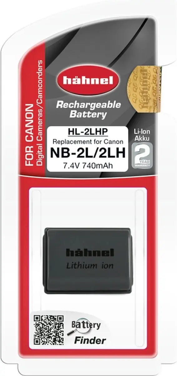 Hähnel HL-2LHP Li-Ion Accu - Canon NB-2L 740mAh