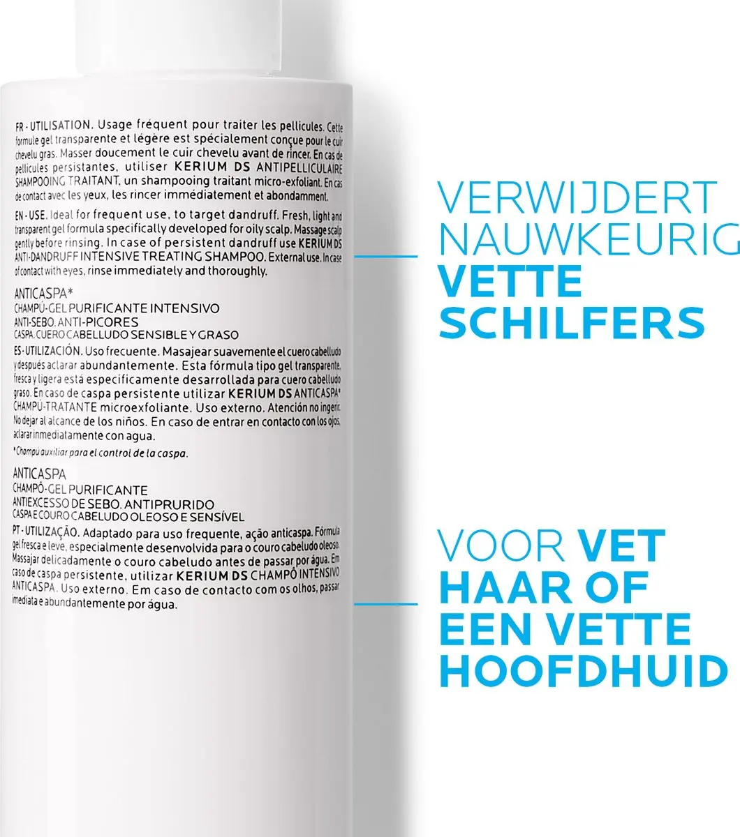 La Roche-Posay Kerium Anti-roos Gelshampoo Vet Haar 200ml