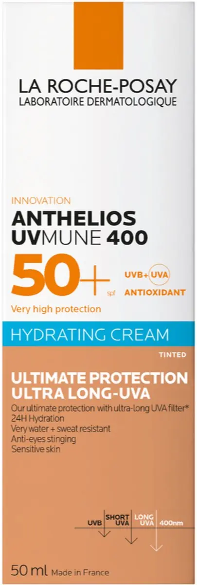 La Roche-Posay Anthelios UVMUNE 400 Getinte Hydraterende Gezichtcrème SPF50+ 50ml