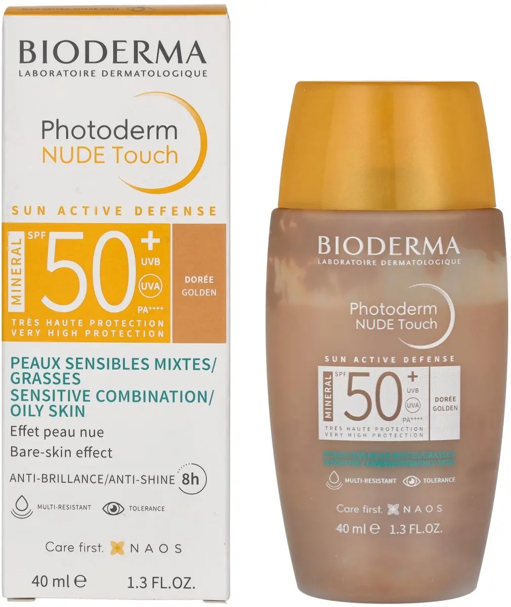 Bioderma Photoderm Nude Touch Crème SPF50+ Dorée - 40ml