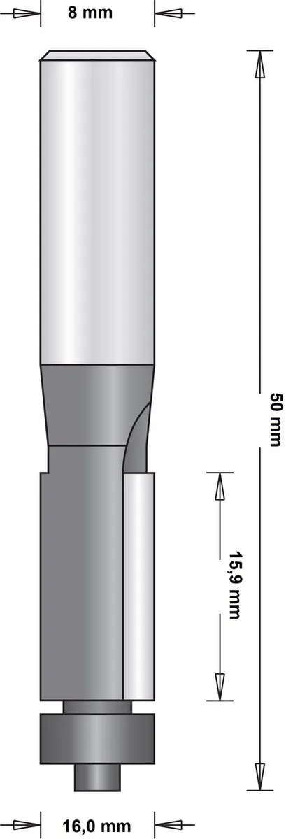 Hikoki 8mm Kantenfrees 16x50mm