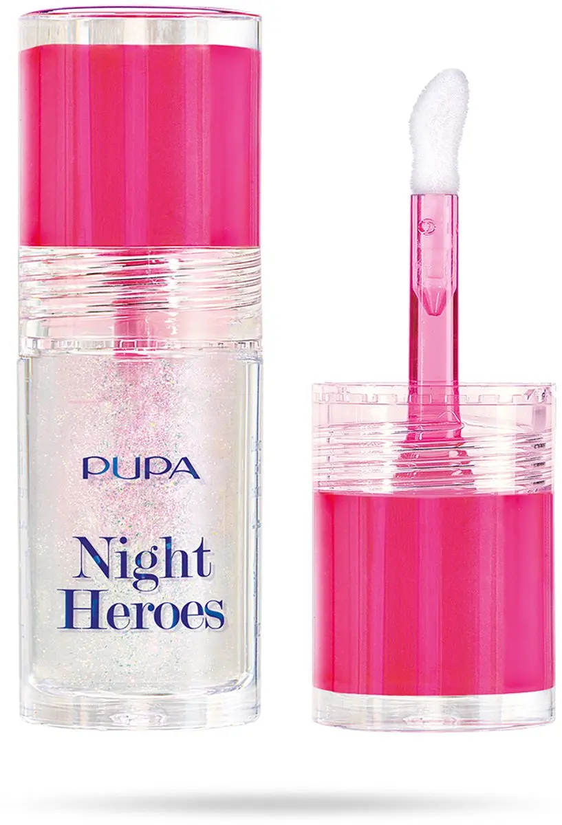 Pupa Milano Night Heroes Lip Balm Oil 5ml - Transparant glitter