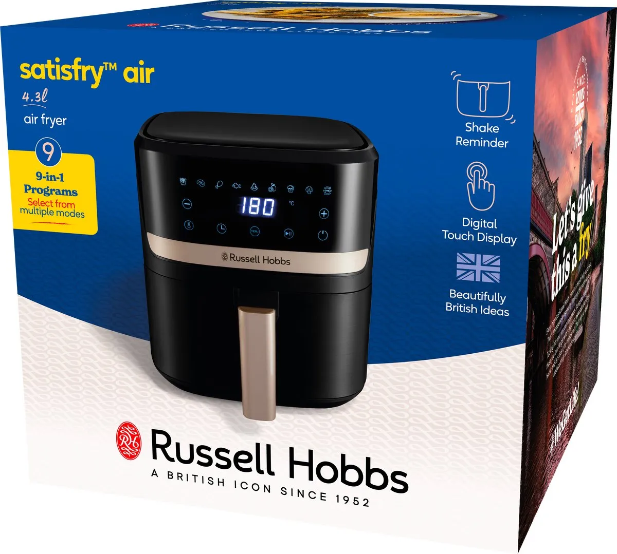 Russell Hobbs Satisfry 4.3L Airfryer - Heteluchtfriteuse - 27610-56