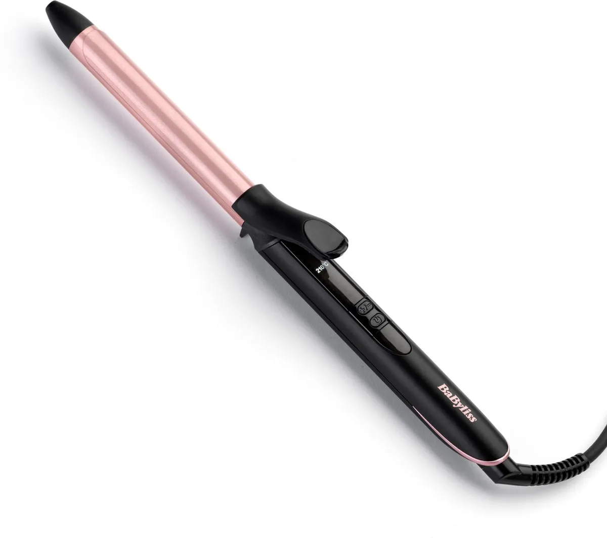 Babyliss Rose-Quartz 19mm Krultang C450E - 6 Temperaturen - Zwart/Rozig