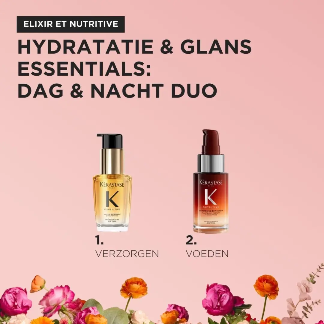 Kérastase Nutritive 8H Magic Night Serum & Elixir Ultime Set - 120ml