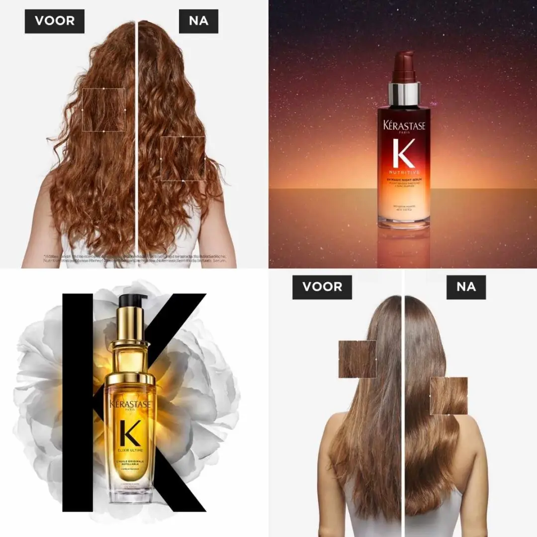 Kérastase Nutritive 8H Magic Night Serum & Elixir Ultime Set - 120ml