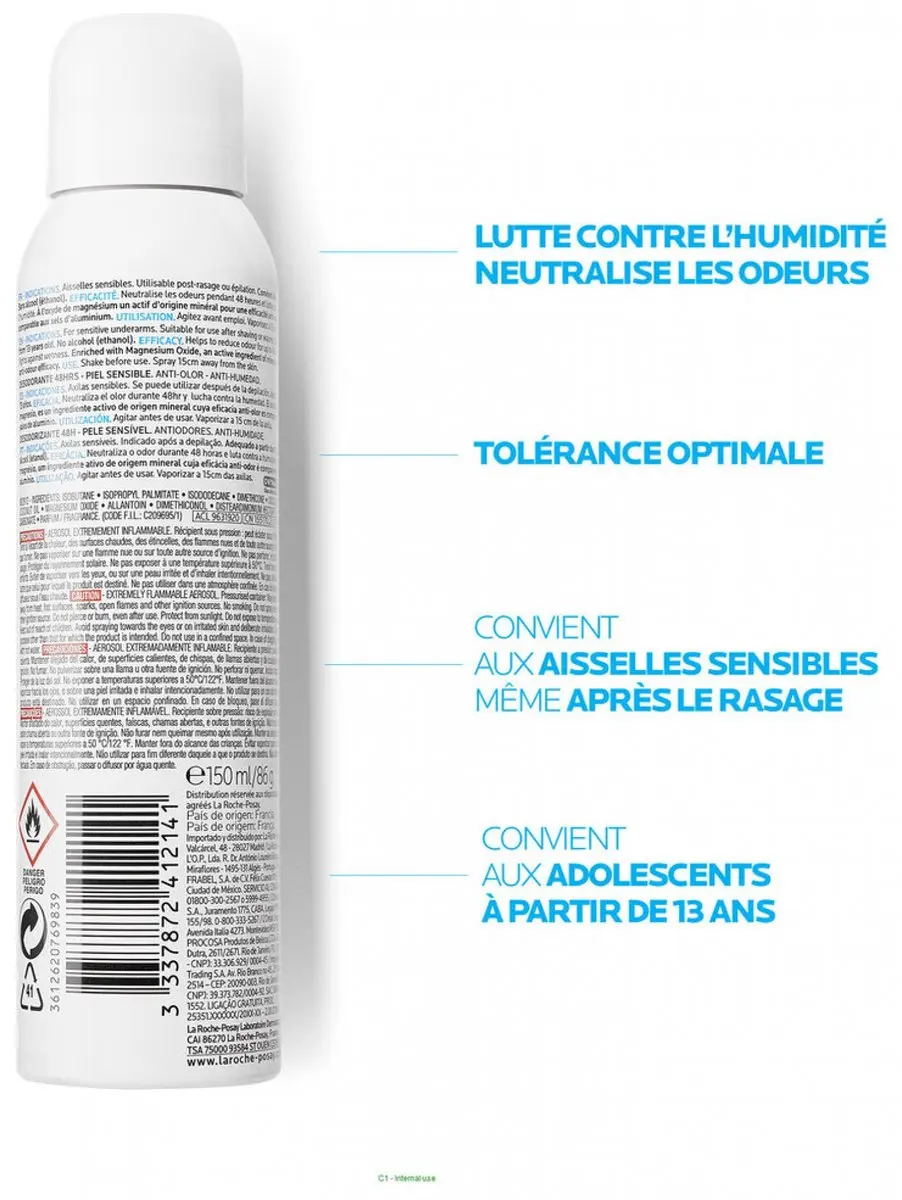 La Roche-Posay Fysiologische Deodorant Spray 150ml