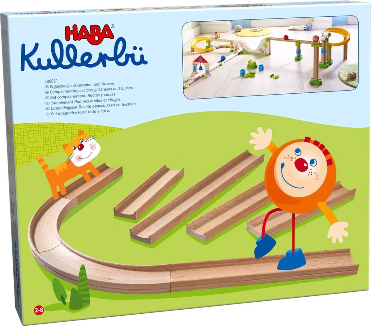 Haba Knikkerbaan Rollebollen Uitbreiding Rechte Baanstukken & Bochten