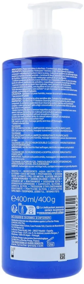 La Roche-Posay Toleriane Schuimende Reinigingsgel 400ml