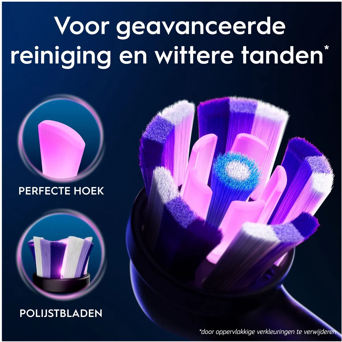 Oral-B iO Radiant White Opzetborstels 8 Stuks - Zwart