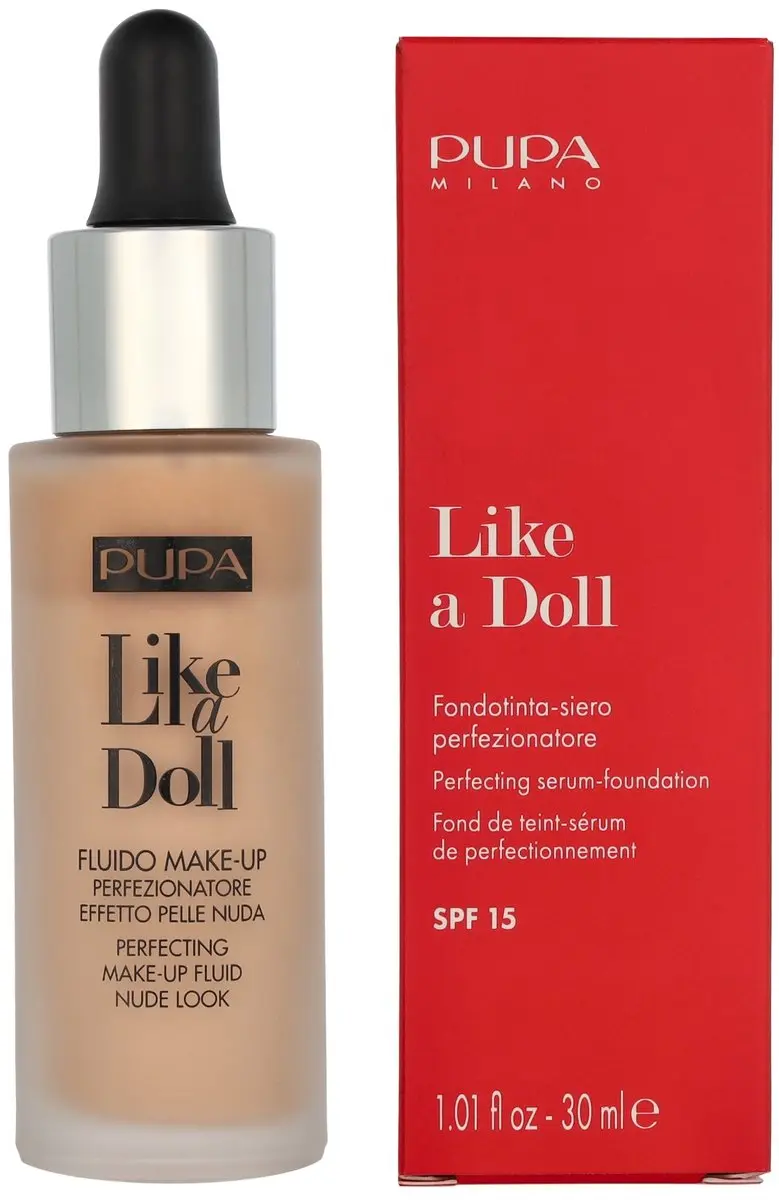 Pupa Like A Doll Make-Up Fluid 020 Light Beige - 20ml