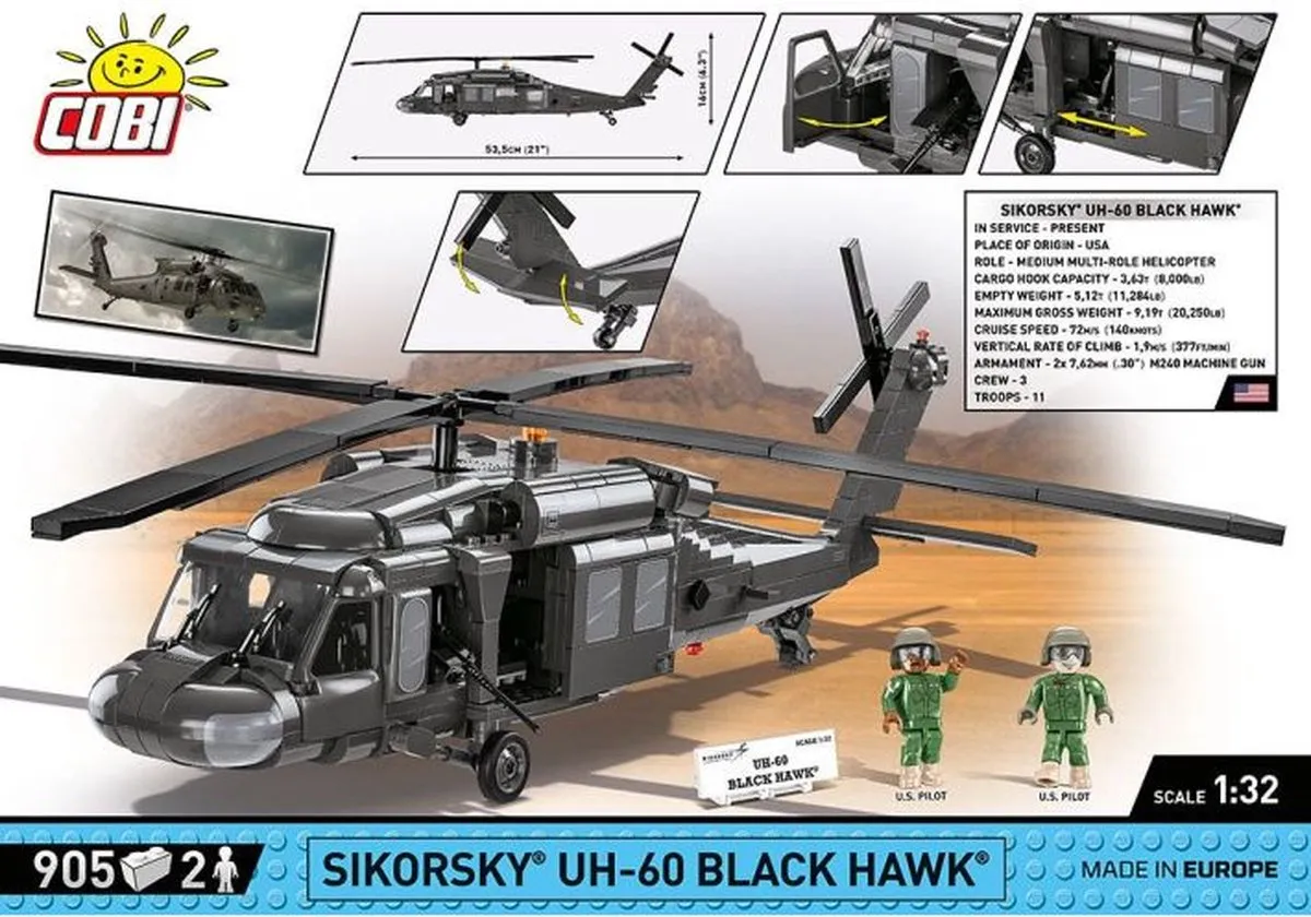 Cobi Sikorsky ZWARTE HAK - COBI-5817 - 12 Onderdelen - afbeelding 5 van 5