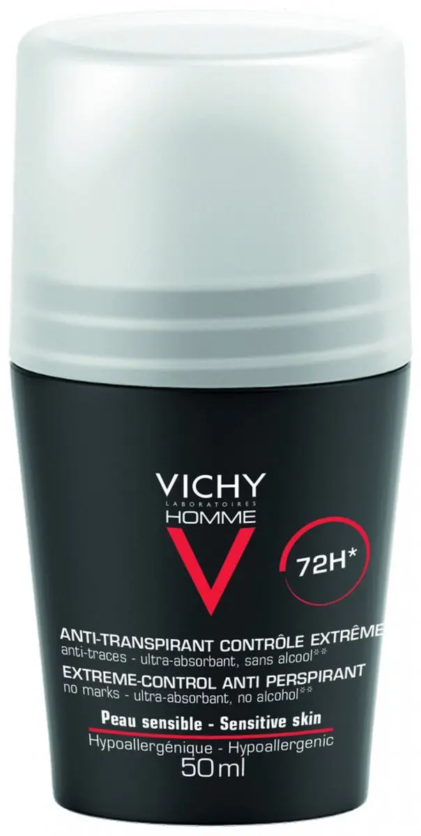 Vichy Homme Roll-On Anti-Transpirant 72H - 2x50ml