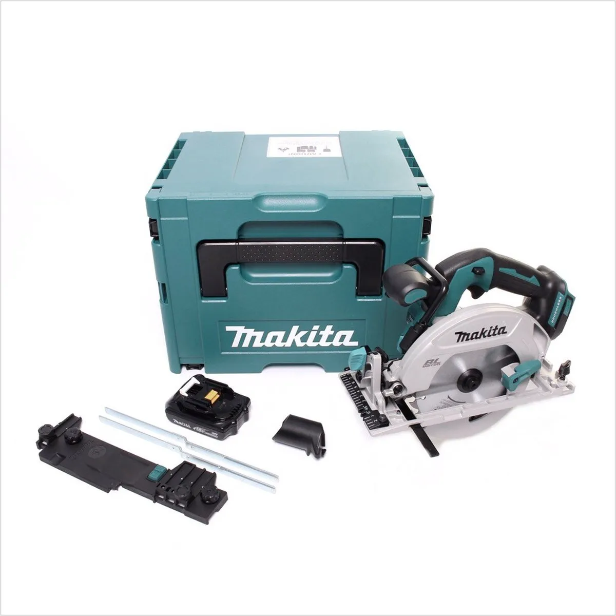 Makita DHS680Y1J Accu-handcirkelzaag 18V 165mm - borstelloos - 1x 1,5Ah - afbeelding 3 van 6
