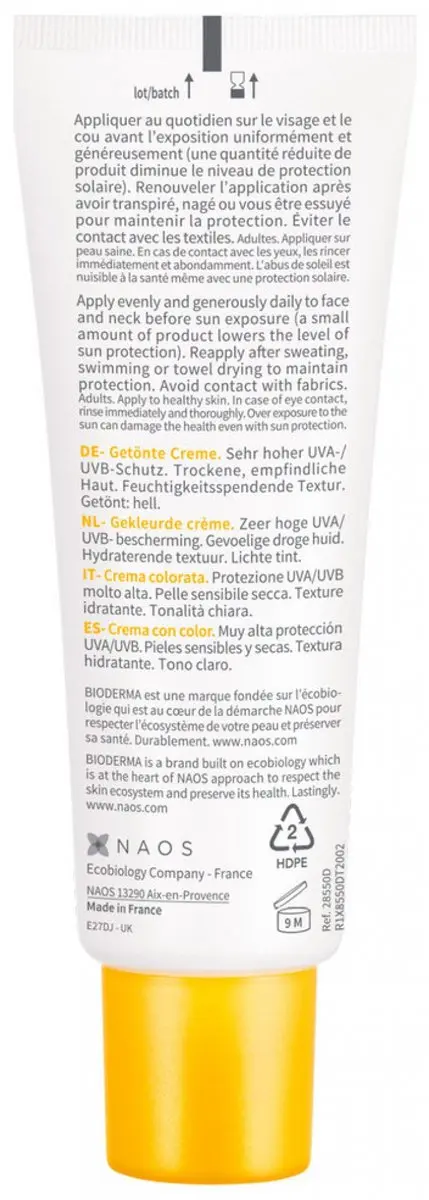 Bioderma Photoderm Lichtgetinte Zonnecrème SPF 50+ 40ml