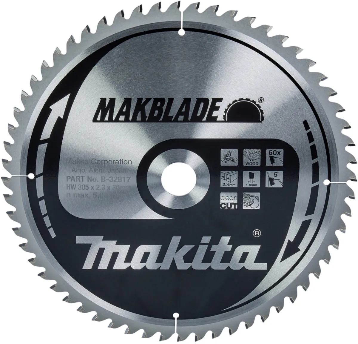 Makita Cirkelzaagblad B-32817 Hout 305mm 60T