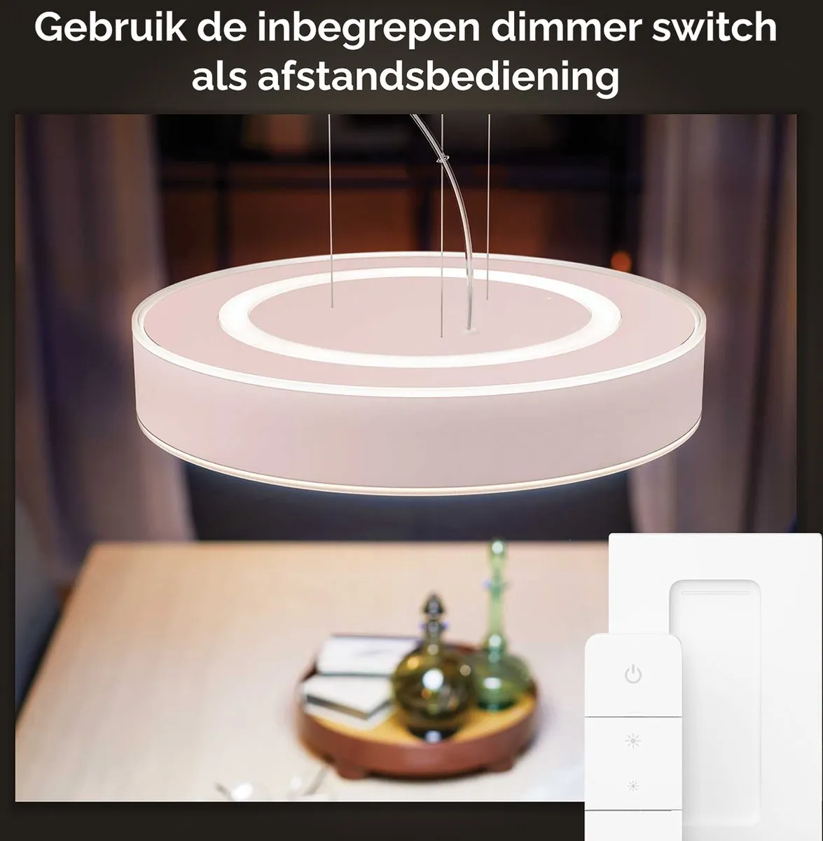 Philips Hue Enrave Hanglamp - Wit - 1 Dimmer Switch - afbeelding 6 van 6