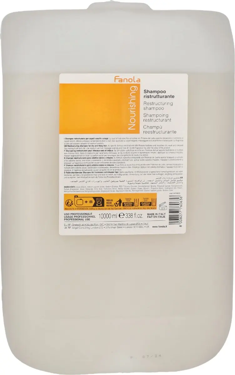 Fanola Nutri Care Restructurerende Shampoo 10L