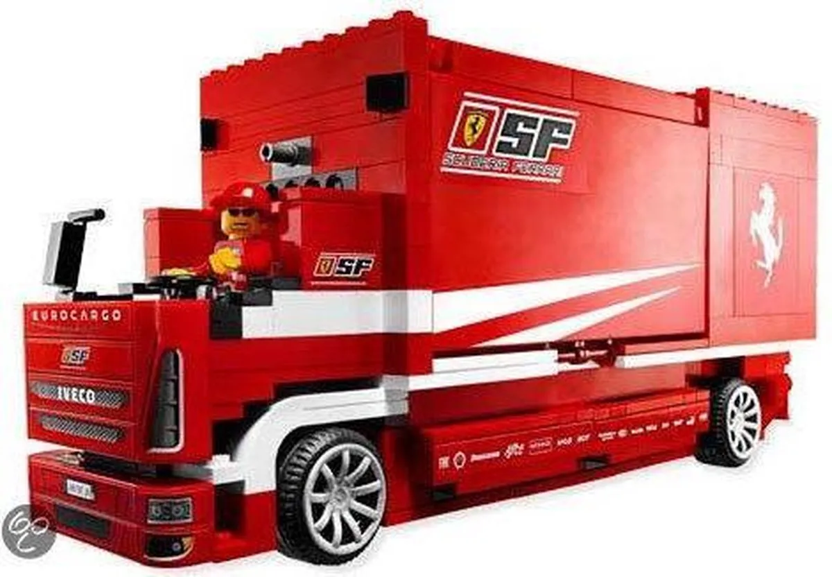 LEGO Racers Ferrari Truck 8185 - 534 Stukken - 4 Minifiguren - Rood - afbeelding 3 van 5