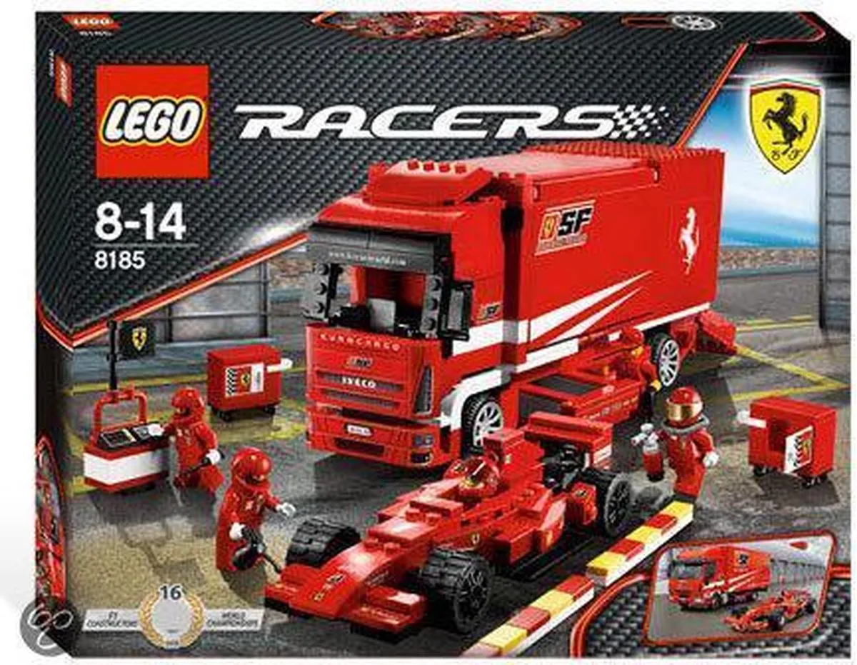 LEGO Racers Ferrari Truck 8185 - 534 Stukken - 4 Minifiguren - Rood - afbeelding 2 van 5