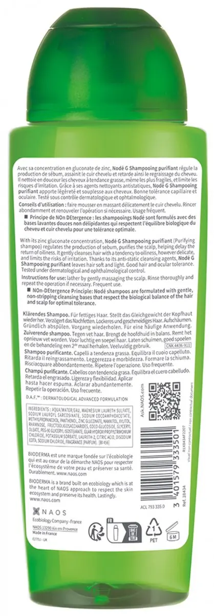 Bioderma Nodé G Zuiverende Shampoo 400ml