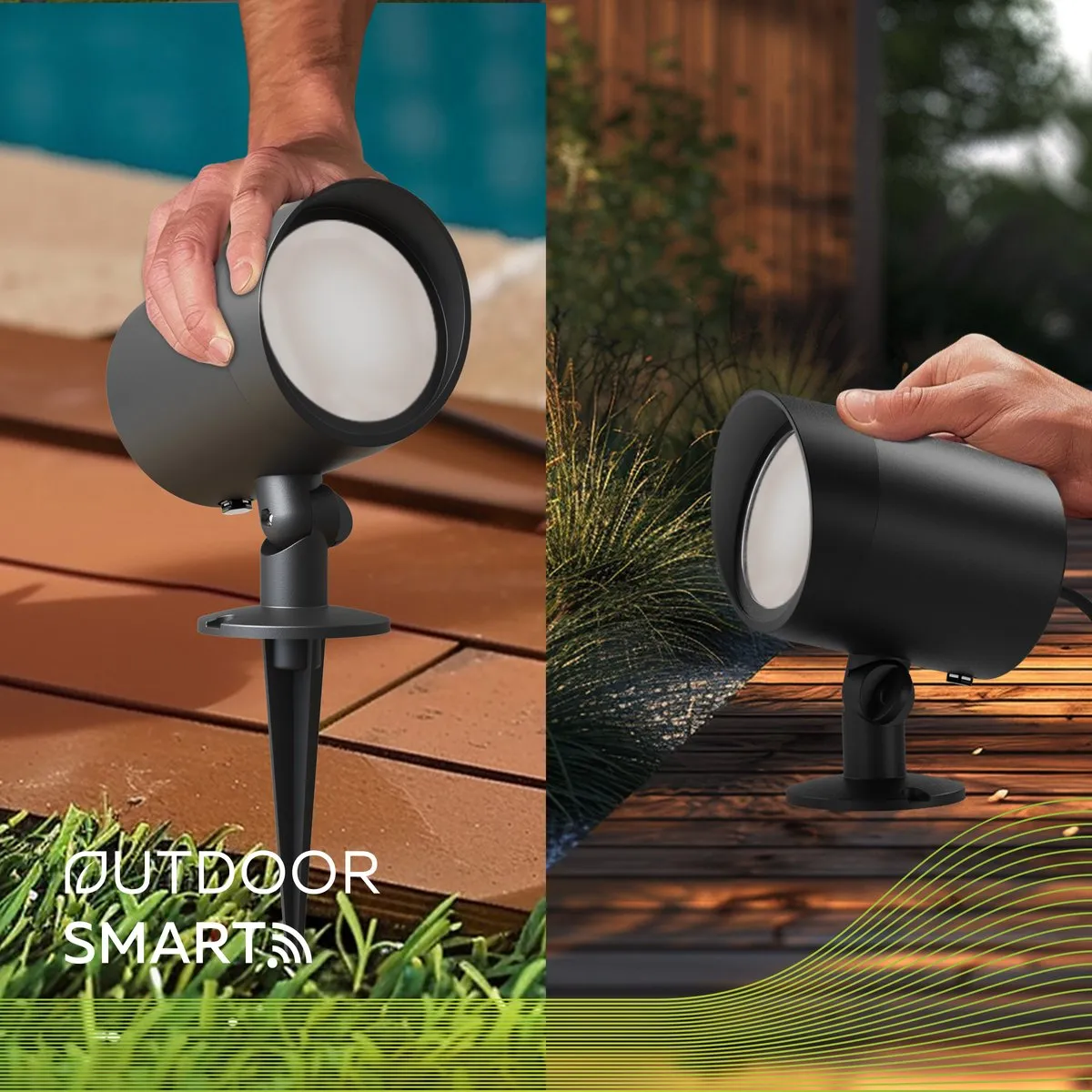 Calex Smart Outdoor LED XL Grondspot 9W - RGB/Wit - Zwart - afbeelding 6 van 6