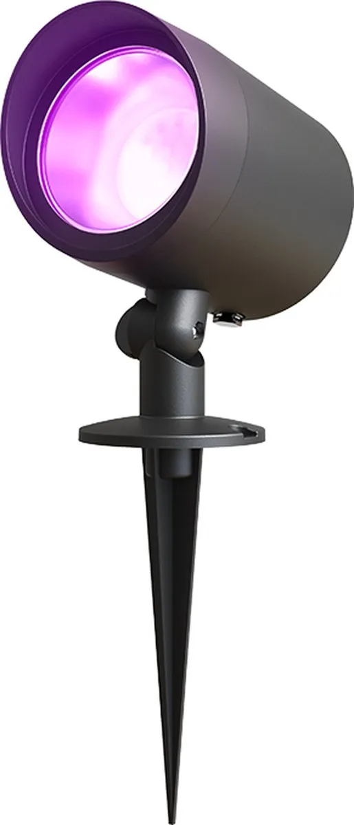 Calex Smart Outdoor LED XL Grondspot 9W - RGB/Wit - Zwart