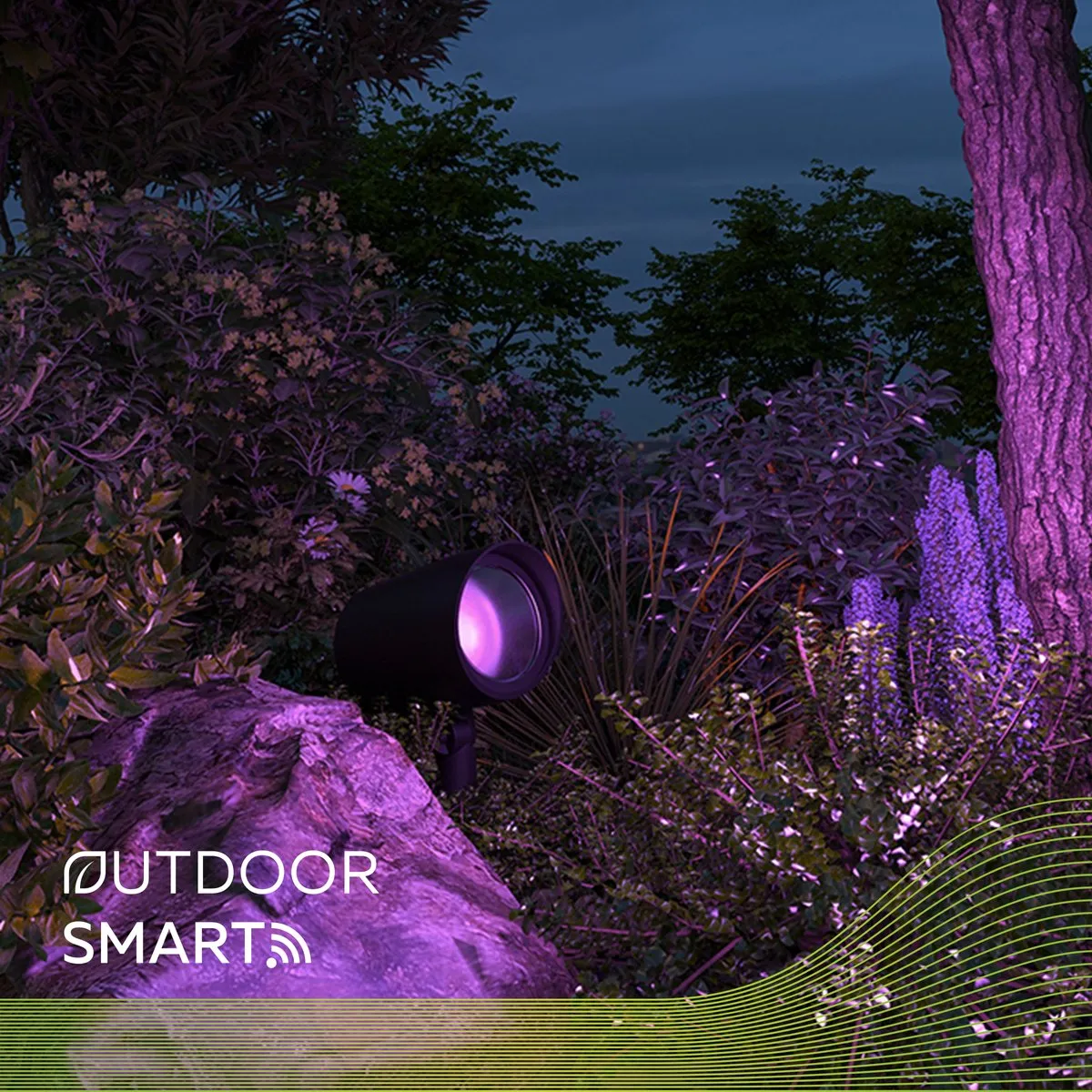 Calex Smart Outdoor LED XL Grondspot 9W - RGB/Wit - Zwart