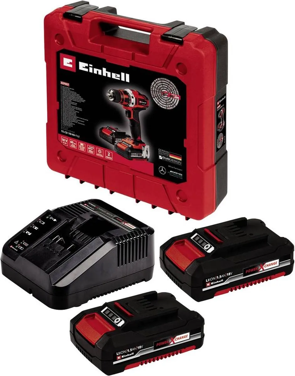 Einhell TE-CD 18/40-1 Li Kit Accu Boor-/Schroefmachine - 40 Nm - 2x 1.5Ah