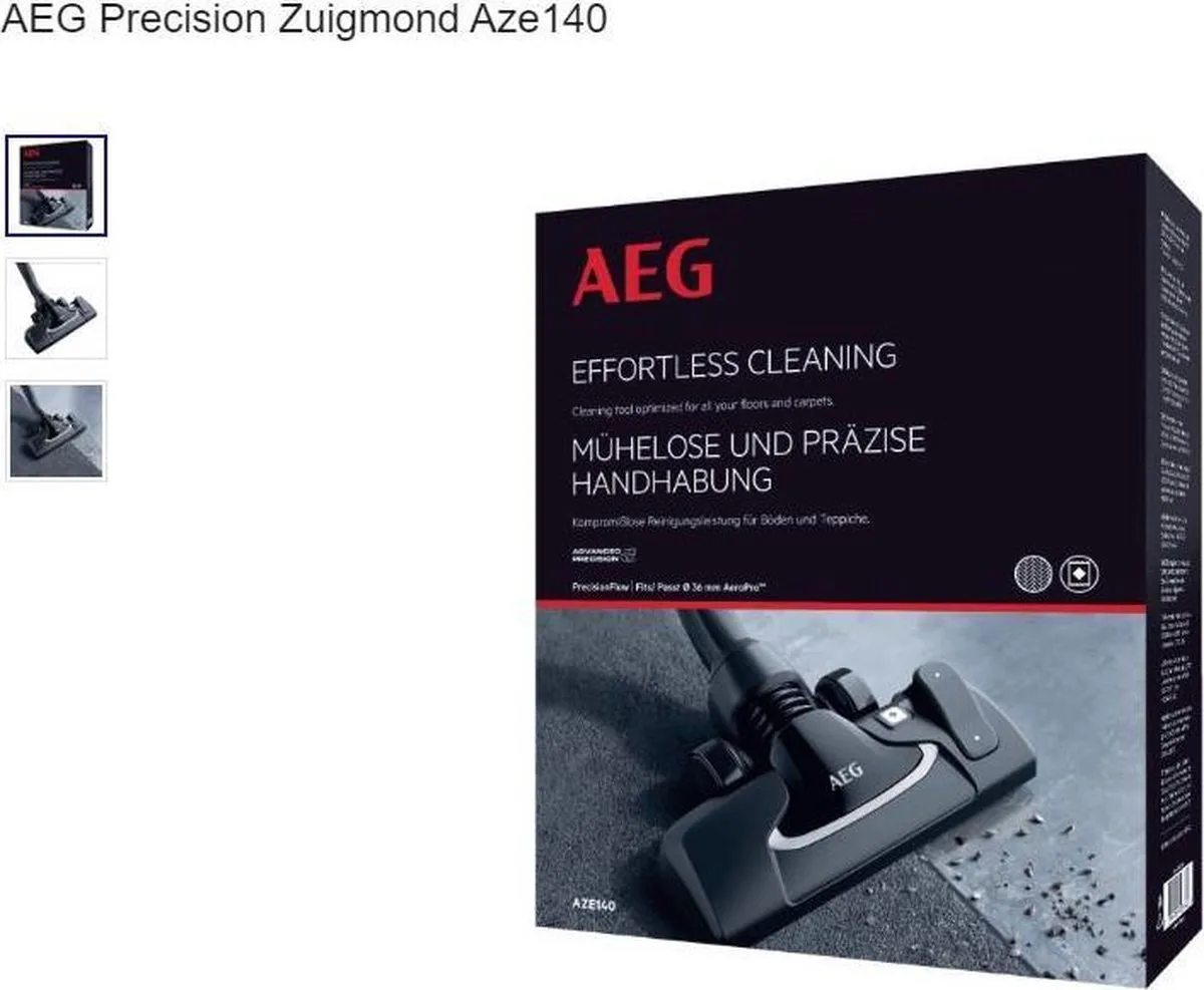 AEG Advance Precision VX8/VX9 Vloerborstel 36mm - Zilver/Zwart