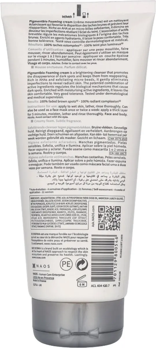 Bioderma Pigmentbio Reinigende Schuimcrème 200ml