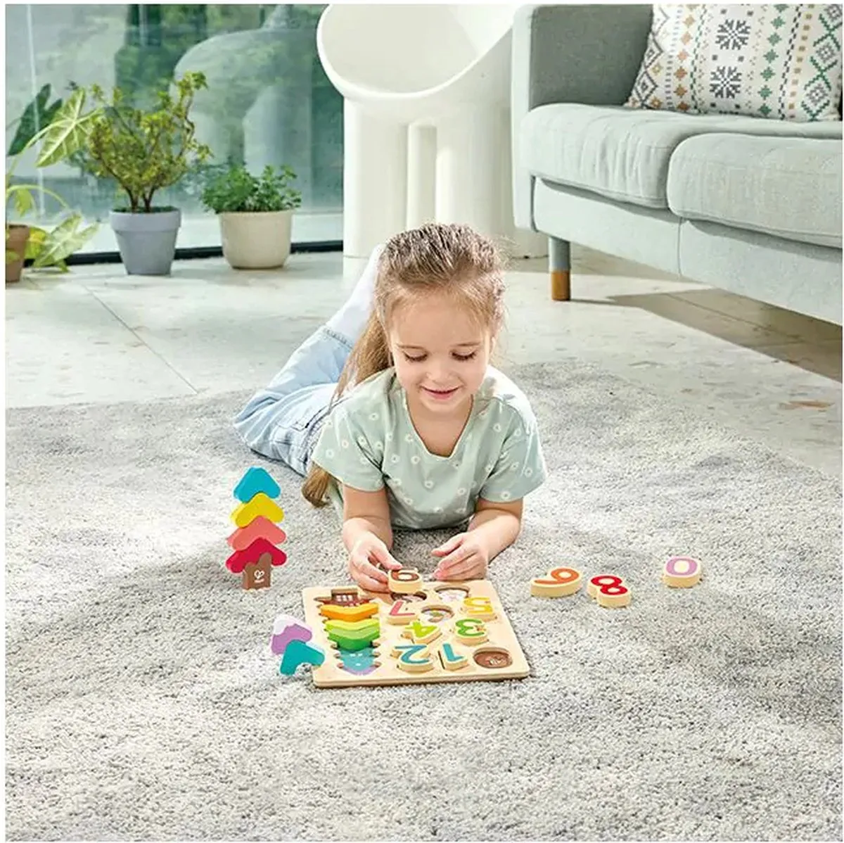 Hape Kleuren en Cijfers Puzzel 20 Stuks - Multicolor