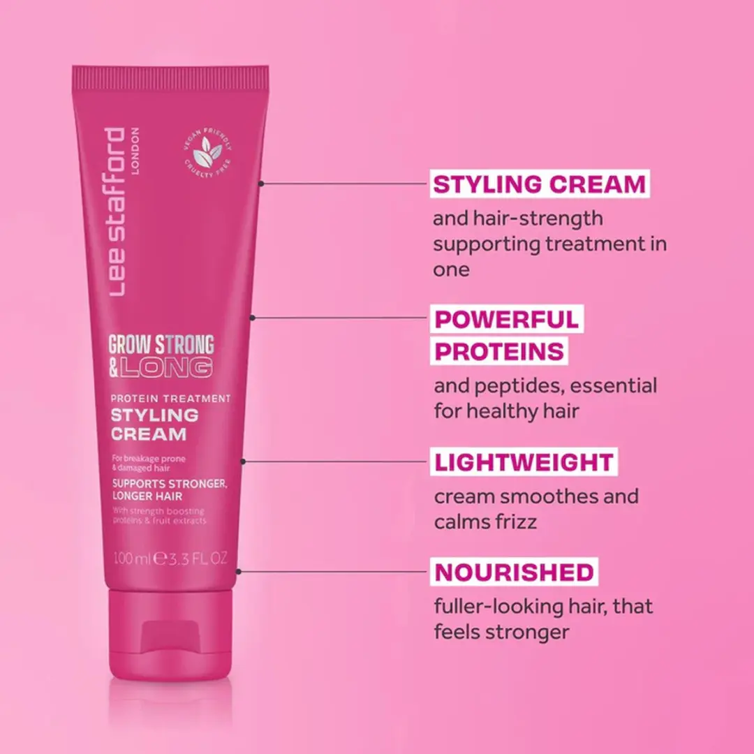 Lee Stafford Grow Strong & Long Protein Styling Cream 100ml