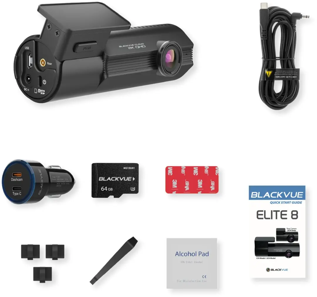 BlackVue ELITE 8 1CH 64GB Dashcam - Zwart