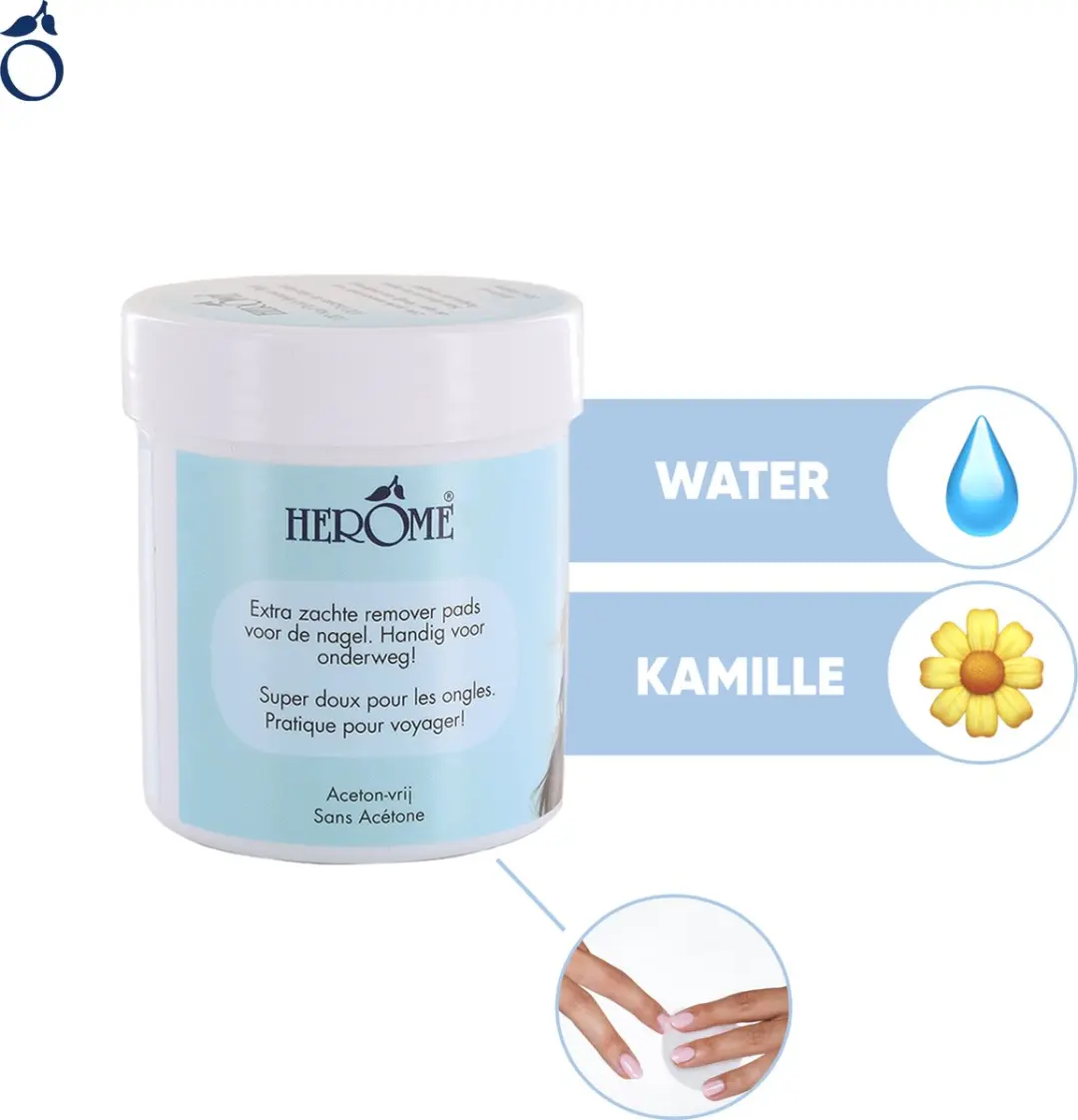 Herome Nagellakremover Pads 2x100 - Acetonvrij