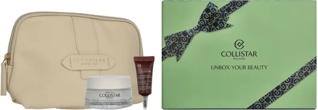 Collistar Attivi Puri Set - Dagcrème Hyaluron 55ml + Oogcrème 5ml