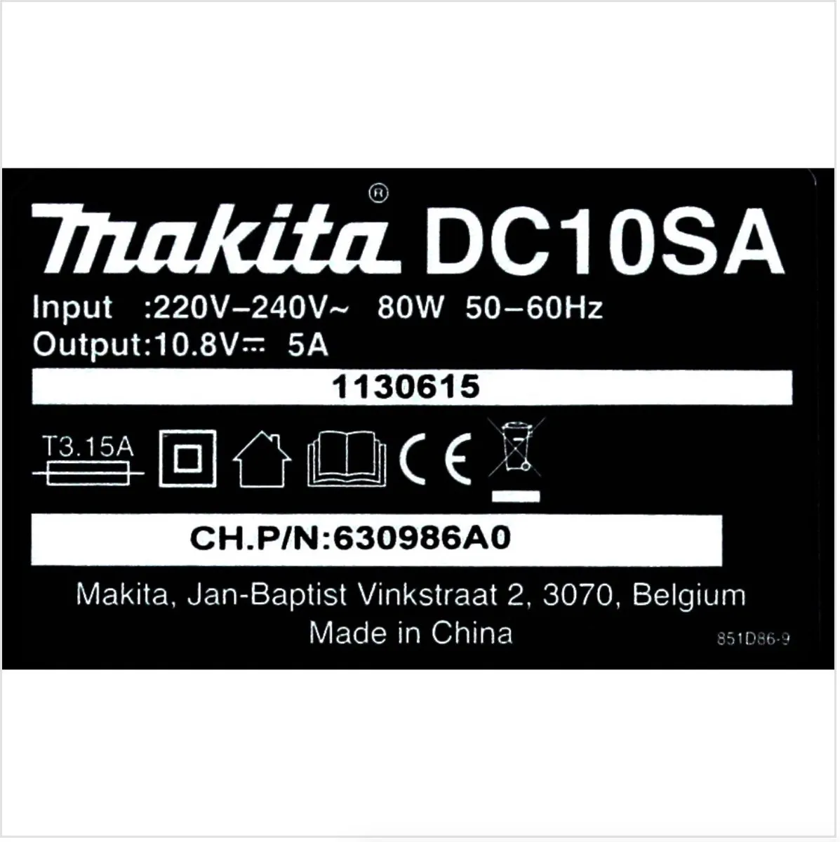 Makita DC10SA Acculader 10.8V - afbeelding 6 van 6