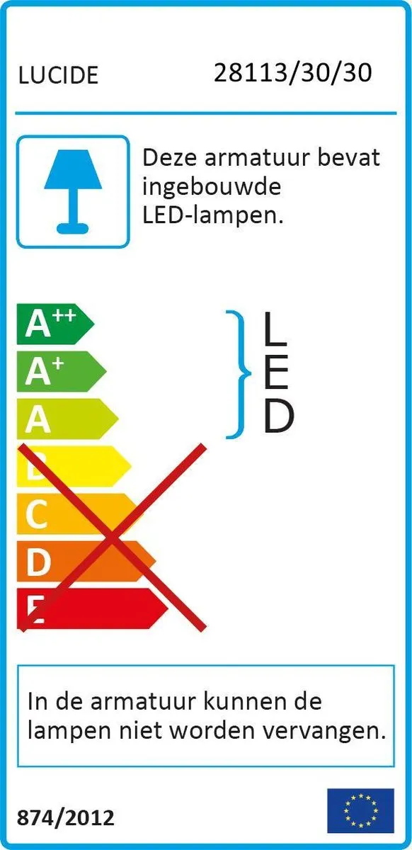 Lucide CERES-LED Plafondlamp Badkamer - 30W 3000K IP44 - Zwart - afbeelding 6 van 6