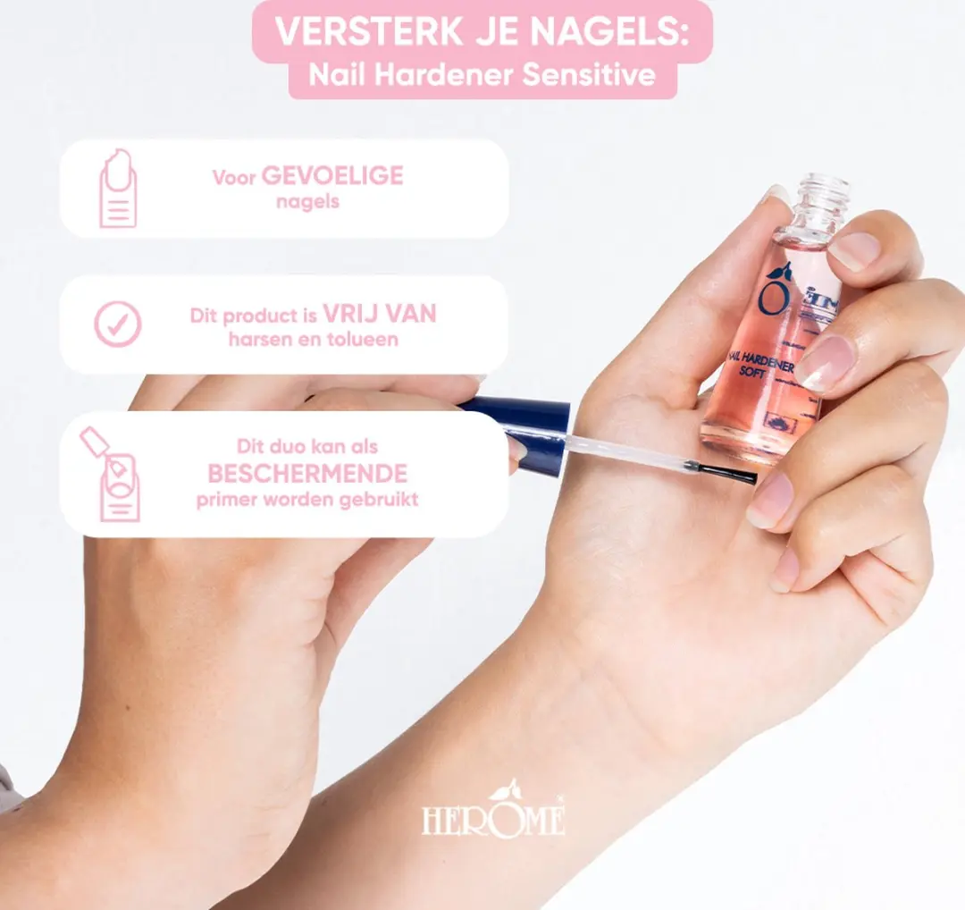 Herome Nagelverharder Base Coat 20ml - 2 Stuks